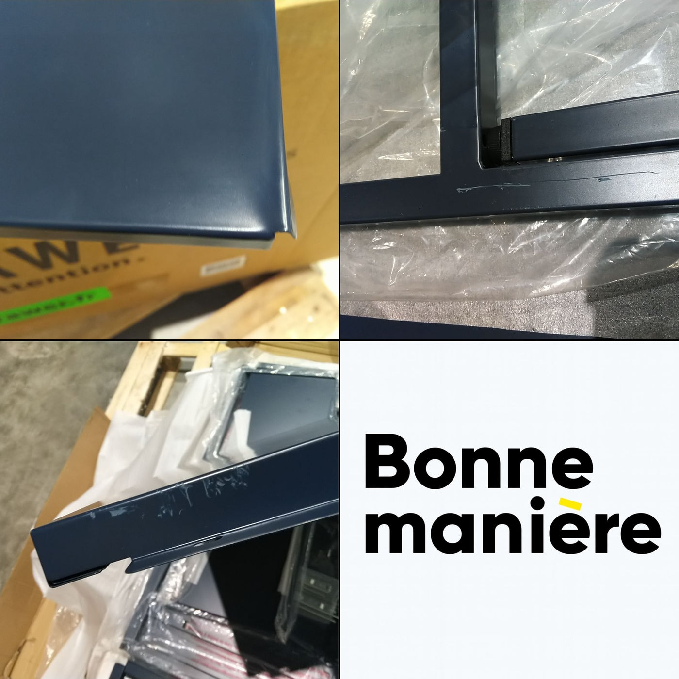 Buffet Zio DRAWER 2 portes en métal bleu nuit L140cm