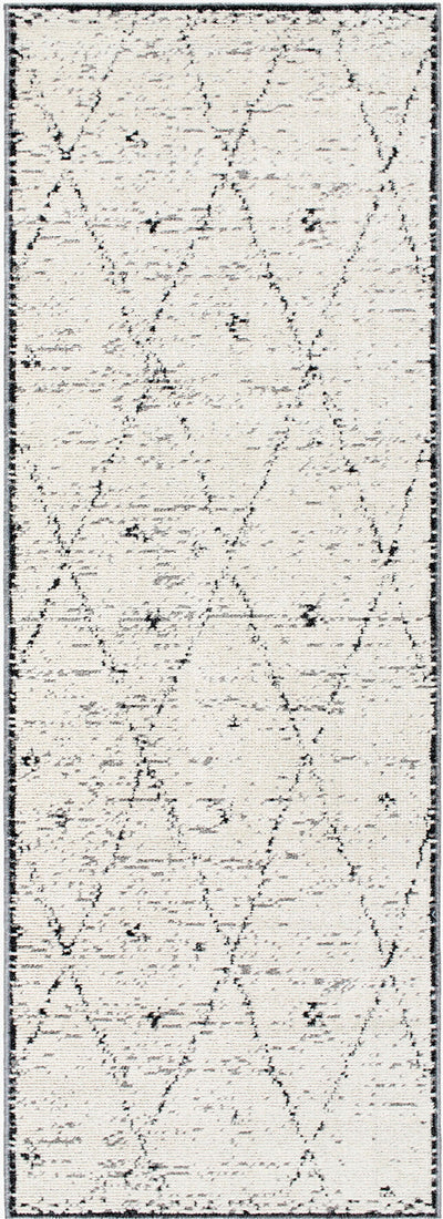 Tapis de Couloir Berbère Ethnique Ivoire/Gris Onojo