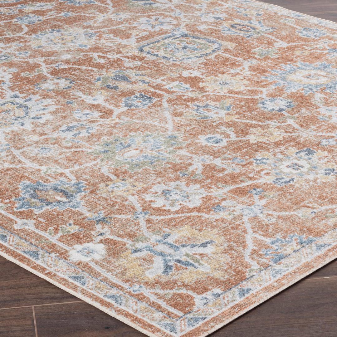 Tapis Vintage Lavable en Machine Terracotta Iquitos
