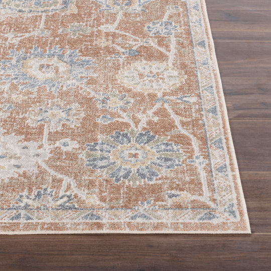 Tapis Vintage Lavable en Machine Terracotta Iquitos