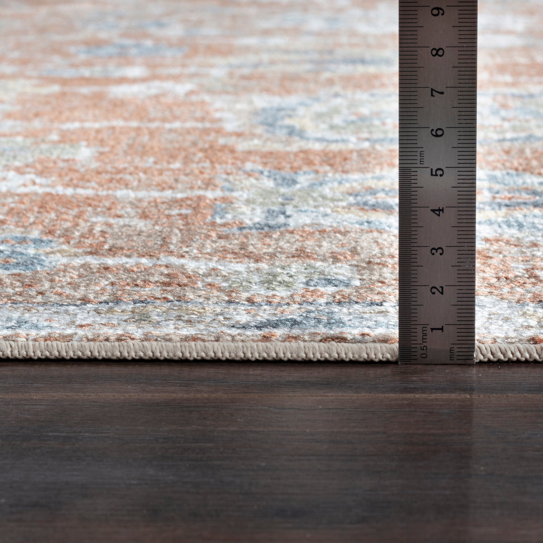 Tapis Vintage Lavable en Machine Terracotta Iquitos