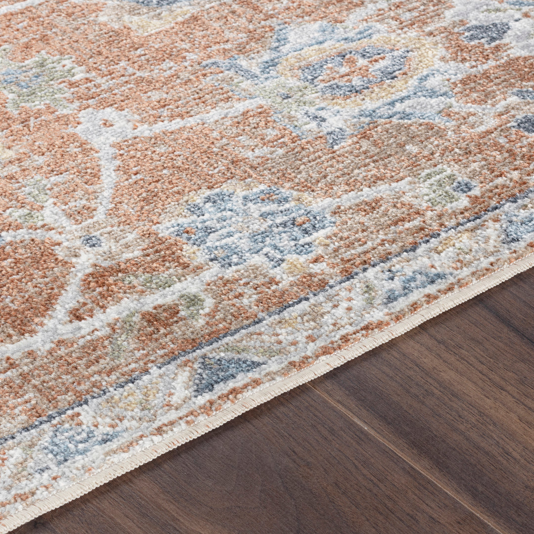 Tapis Vintage Lavable en Machine Terracotta Iquitos