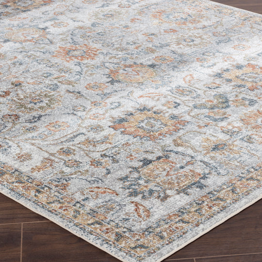 Tapis Vintage Lavable en Machine Gris/Jaune Cincinnati