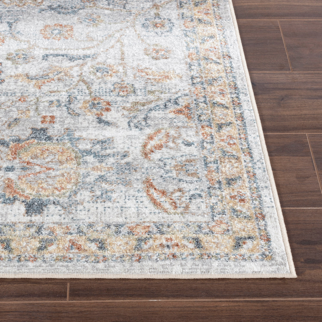 Tapis Vintage Lavable en Machine Gris/Jaune Cincinnati
