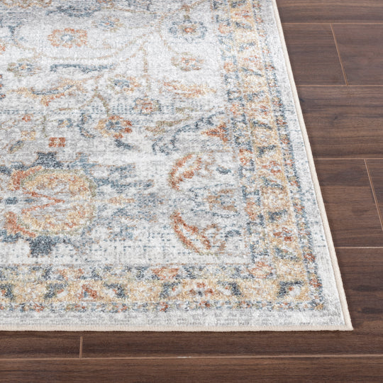 Tapis Vintage Lavable en Machine Gris/Jaune Cincinnati