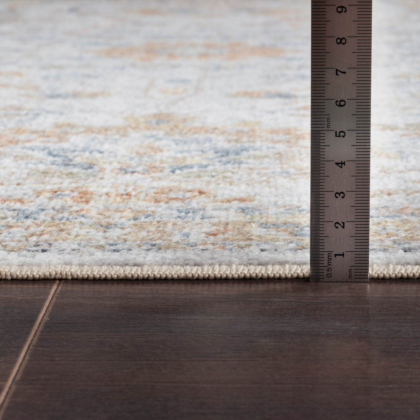 Tapis Vintage Lavable en Machine Gris/Jaune Cincinnati