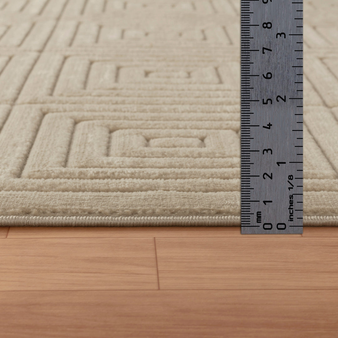 Tapis d'Intérieur/Extérieur Scandinave Moderne Beige Temara