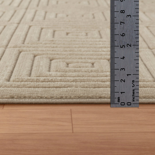 Tapis d'Intérieur/Extérieur Scandinave Moderne Beige Temara