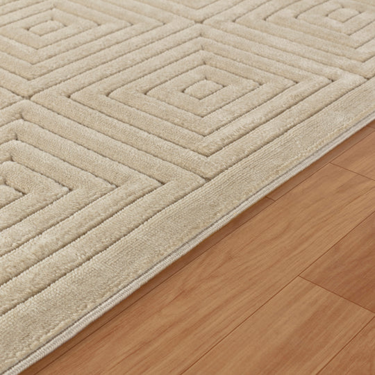 Tapis d'Intérieur/Extérieur Scandinave Moderne Beige Temara