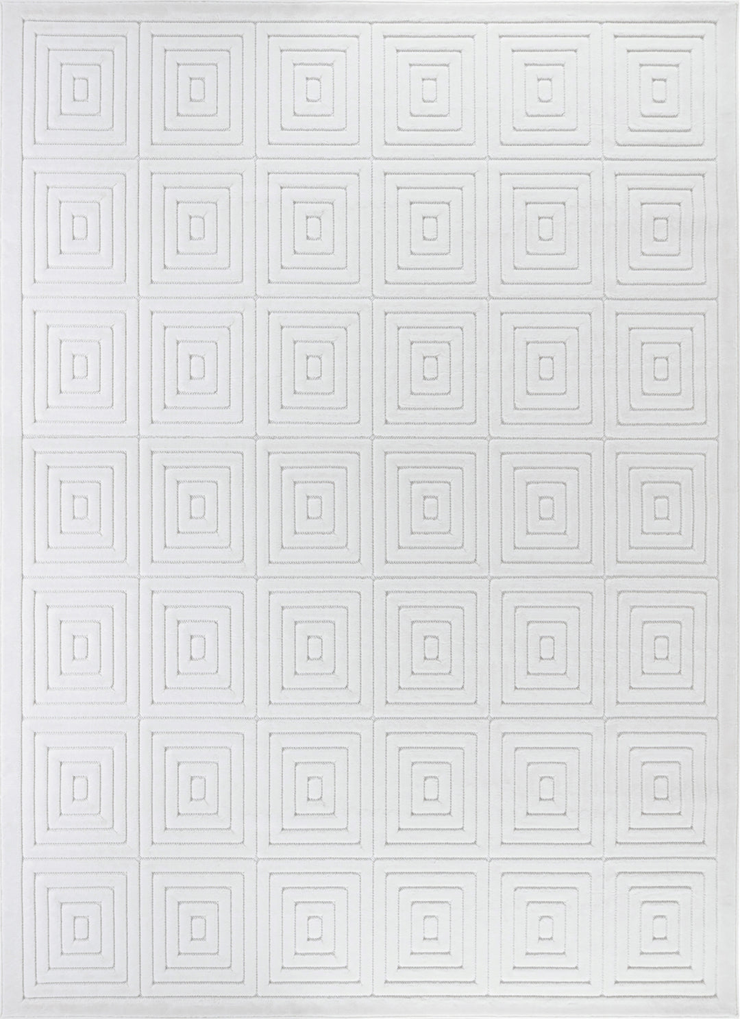 Tapis d'Intérieur/Extérieur Scandinave Moderne Blanc Temara