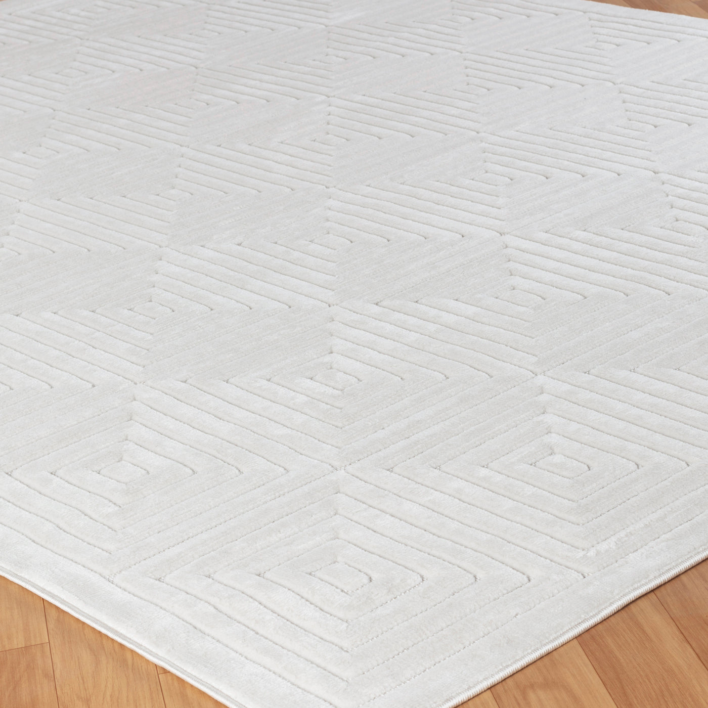Tapis d'Intérieur/Extérieur Scandinave Moderne Blanc Temara
