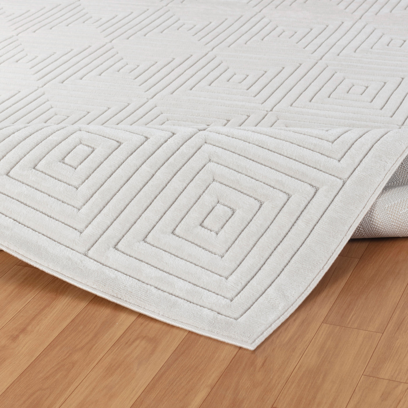 Tapis d'Intérieur/Extérieur Scandinave Moderne Blanc Temara