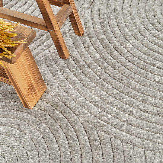 Tapis d'Intérieur/Extérieur Scandinave Moderne Gris Kaysa