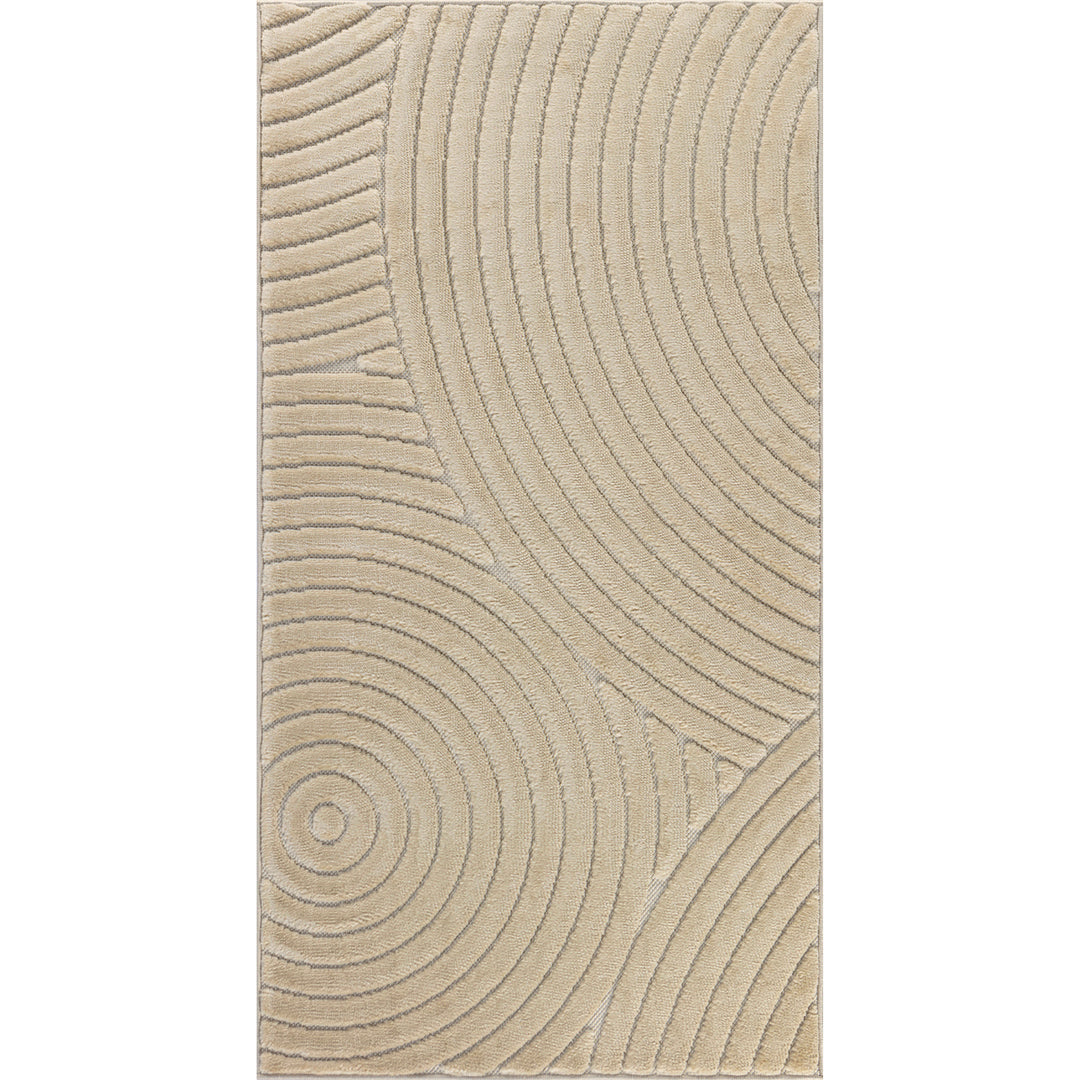 Tapis d'Intérieur/Extérieur Scandinave Moderne Beige Kaysa