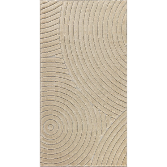 Tapis d'Intérieur/Extérieur Scandinave Moderne Beige Kaysa