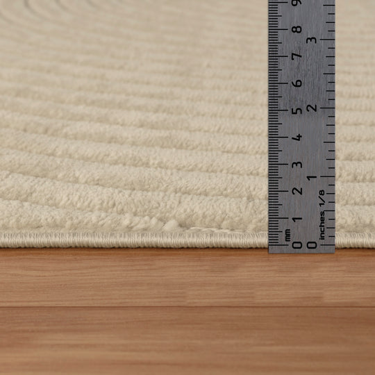 Tapis d'Intérieur/Extérieur Scandinave Moderne Beige Kaysa
