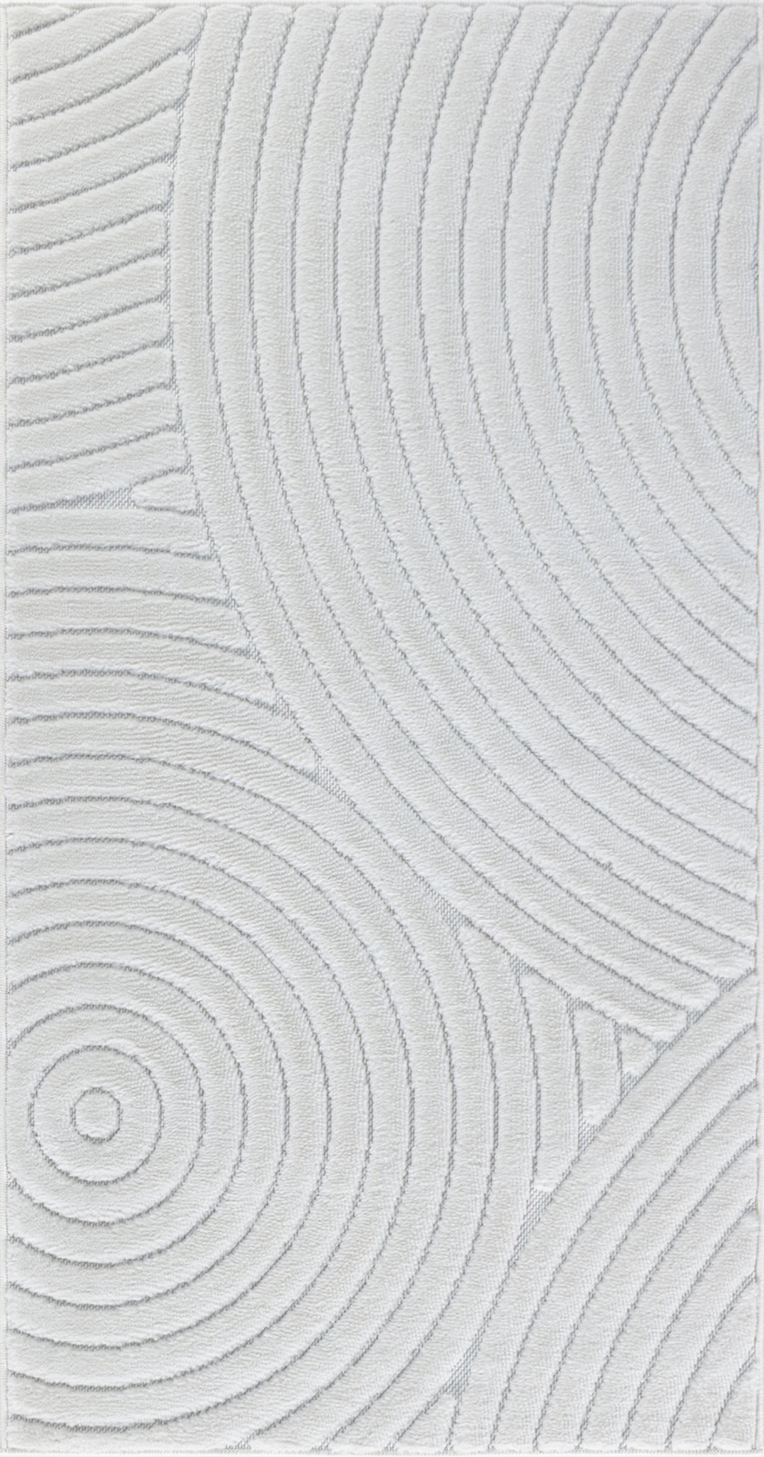 Tapis d'Intérieur/Extérieur Scandinave Moderne Blanc  Kaysa