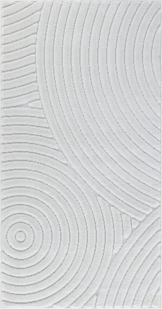 Tapis d'Intérieur/Extérieur Scandinave Moderne Blanc  Kaysa