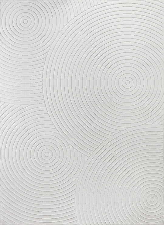 Tapis d'Intérieur/Extérieur Scandinave Moderne Blanc  Kaysa