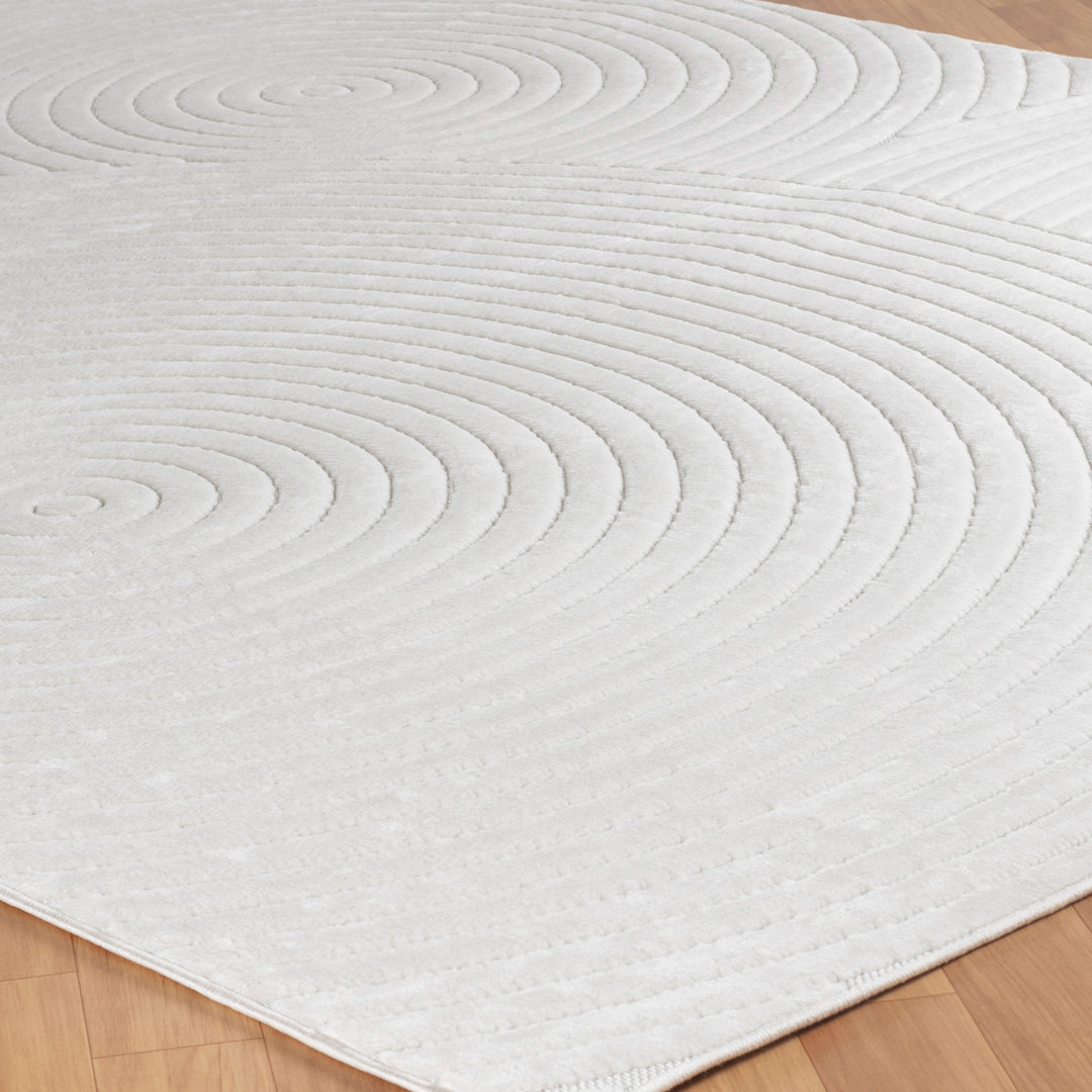 Tapis d'Intérieur/Extérieur Scandinave Moderne Blanc  Kaysa