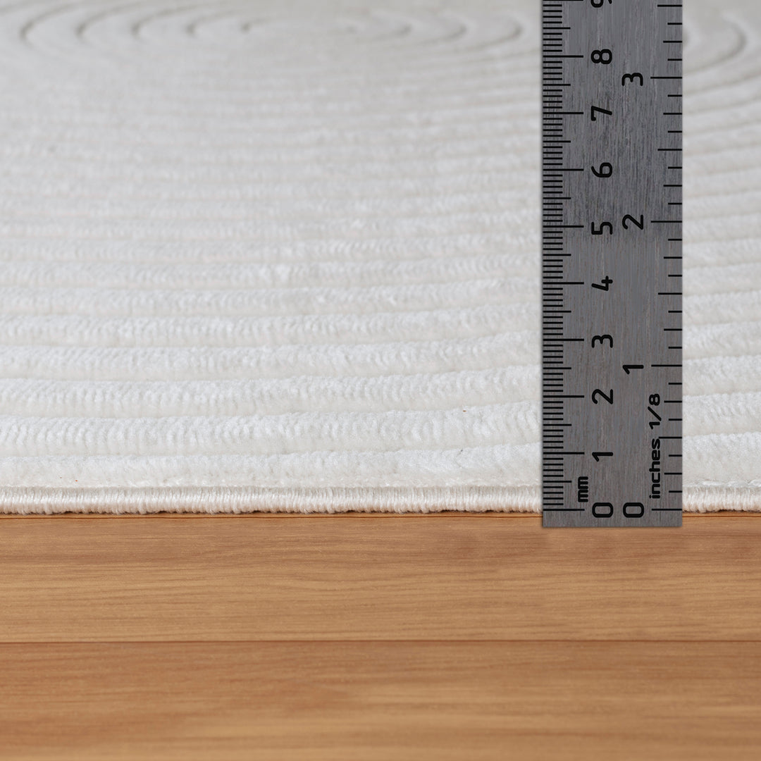 Tapis d'Intérieur/Extérieur Scandinave Moderne Blanc  Kaysa