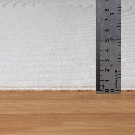 Tapis d'Intérieur/Extérieur Scandinave Moderne Blanc  Kaysa