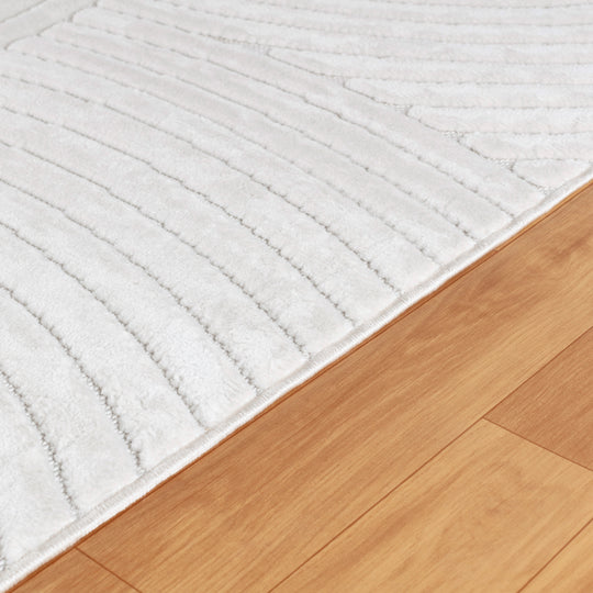 Tapis d'Intérieur/Extérieur Scandinave Moderne Blanc  Kaysa