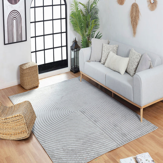Tapis d'Intérieur/Extérieur Yoe Scandinave Moderne Gris