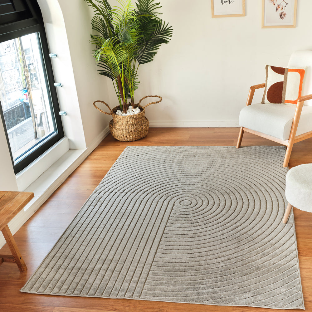 Tapis d'Intérieur/Extérieur Yoe Scandinave Moderne Gris