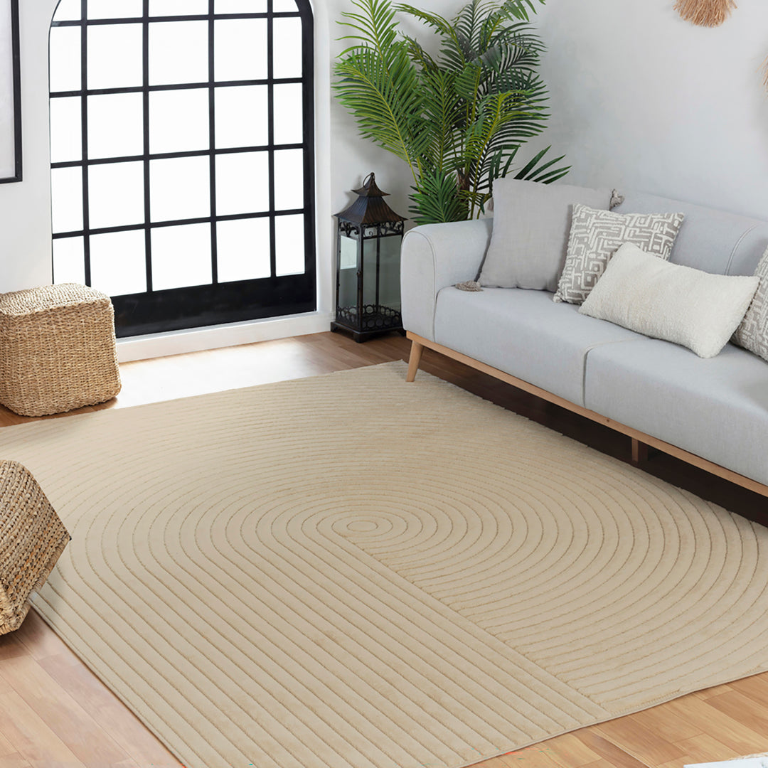Tapis d'Intérieur/Extérieur Yoe Scandinave Moderne Beige