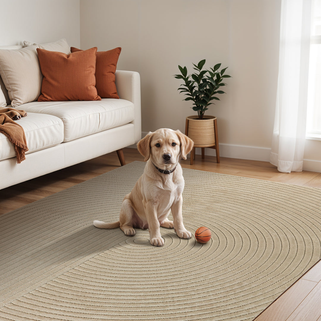 Tapis d'Intérieur/Extérieur Yoe Scandinave Moderne Beige