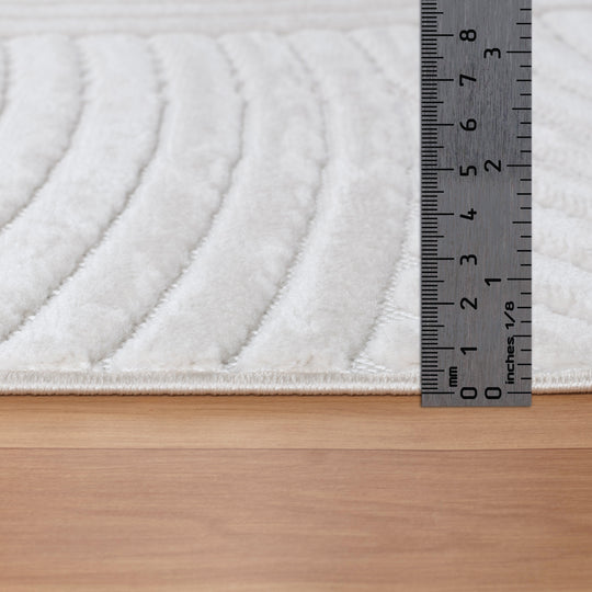 Tapis d'Intérieur/Extérieur Yoe Scandinave Moderne Blanc