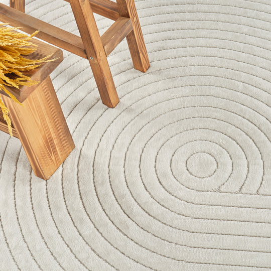 Tapis d'Intérieur/Extérieur Yoe Scandinave Moderne Blanc