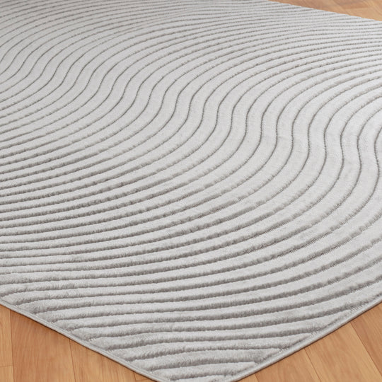 Tapis d'Intérieur/Extérieur Scandinave Moderne Gris  Kuta
