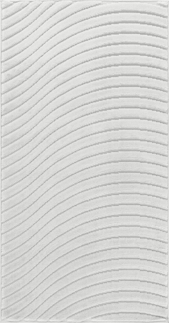 Tapis d'Intérieur/Extérieur Scandinave Moderne Blanc Kuta