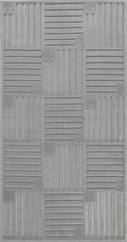 Tapis d'Intérieur/Extérieur Scandinave Moderne Gris  Curico