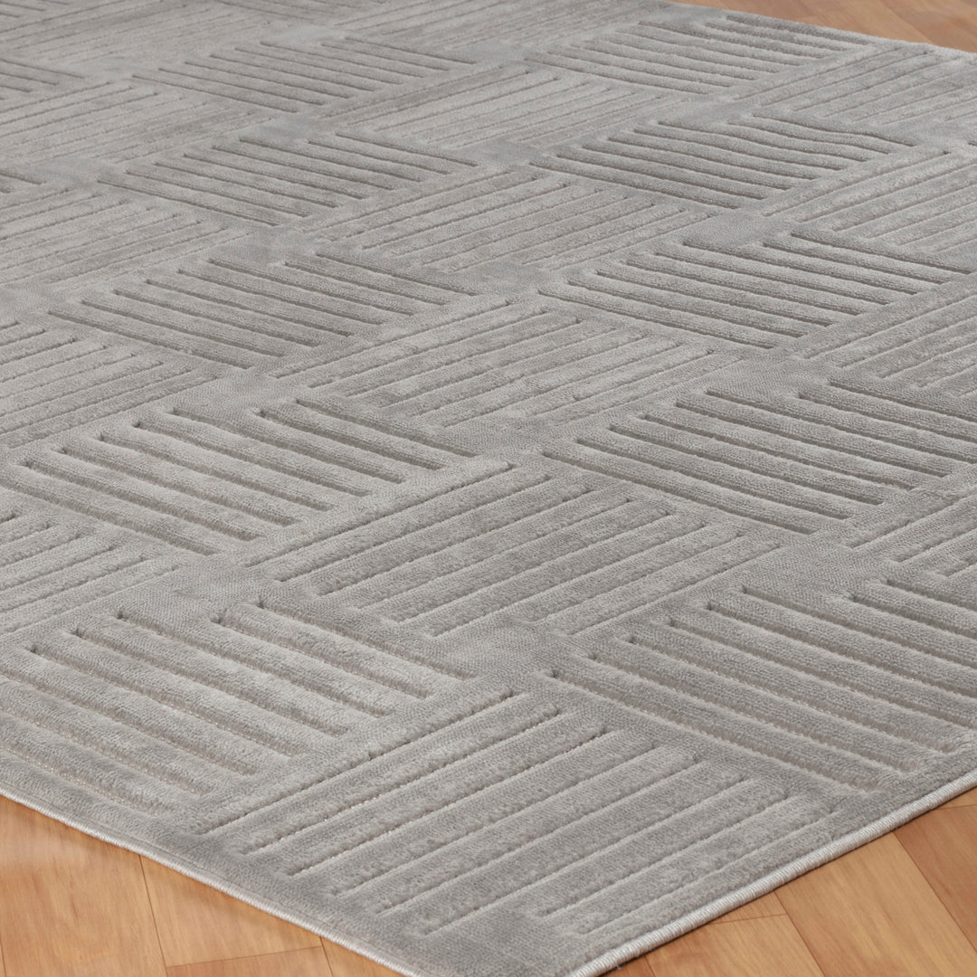 Tapis d'Intérieur/Extérieur Scandinave Moderne Gris  Curico