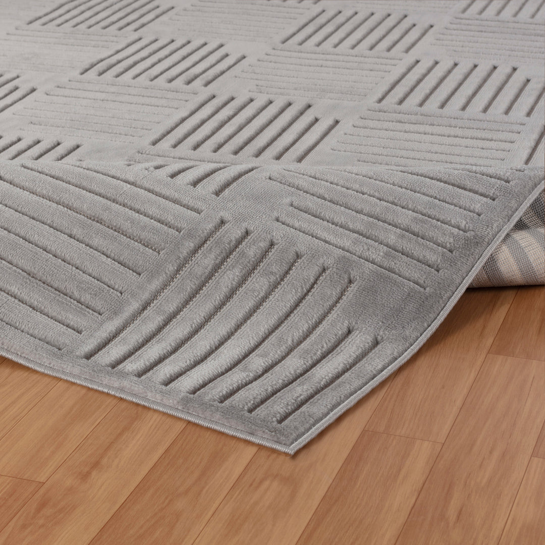 Tapis d'Intérieur/Extérieur Scandinave Moderne Gris  Curico