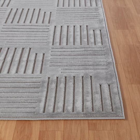Tapis d'Intérieur/Extérieur Scandinave Moderne Gris  Curico