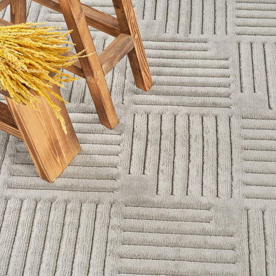 Tapis d'Intérieur/Extérieur Scandinave Moderne Gris  Curico