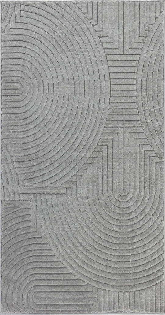 Tapis d'Intérieur/Extérieur Scandinave Moderne Gris  Guiza
