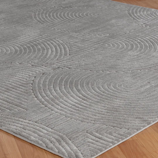 Tapis d'Intérieur/Extérieur Scandinave Moderne Gris  Guiza