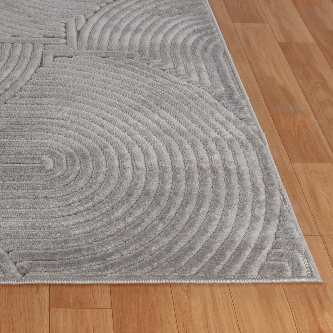 Tapis d'Intérieur/Extérieur Scandinave Moderne Gris  Guiza