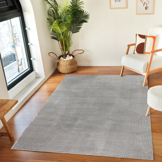 Tapis d'Intérieur/Extérieur Scandinave Moderne Gris  Guiza