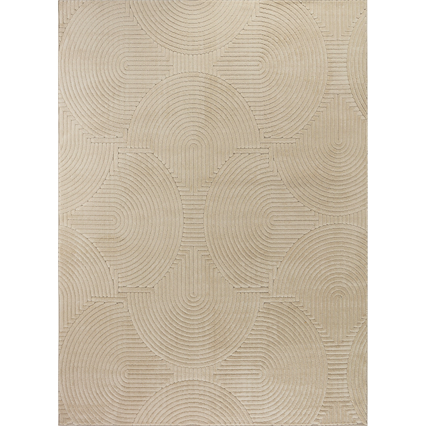 Tapis d'Intérieur/Extérieur Scandinave Moderne Beige  Guiza