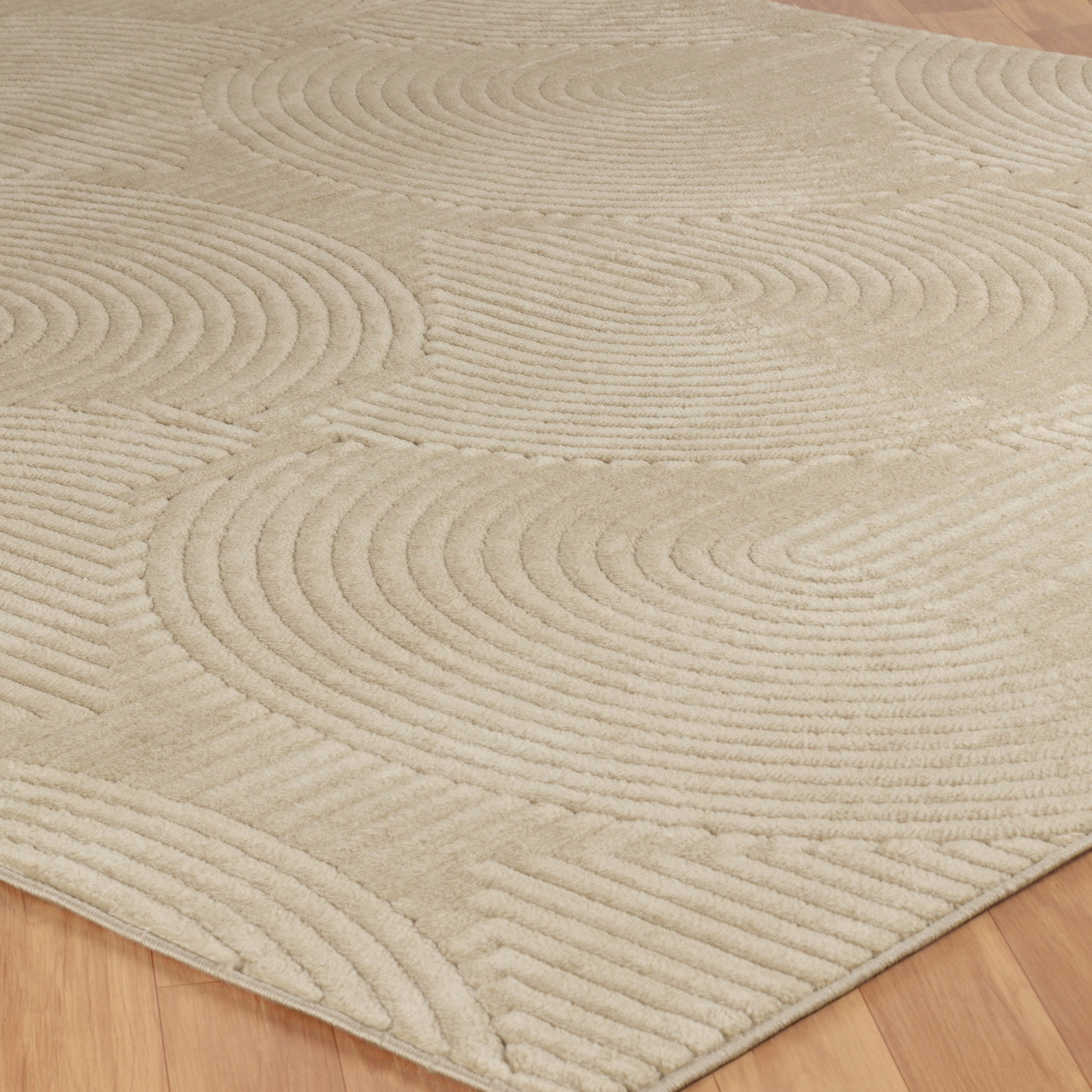 Tapis d'Intérieur/Extérieur Scandinave Moderne Beige  Guiza
