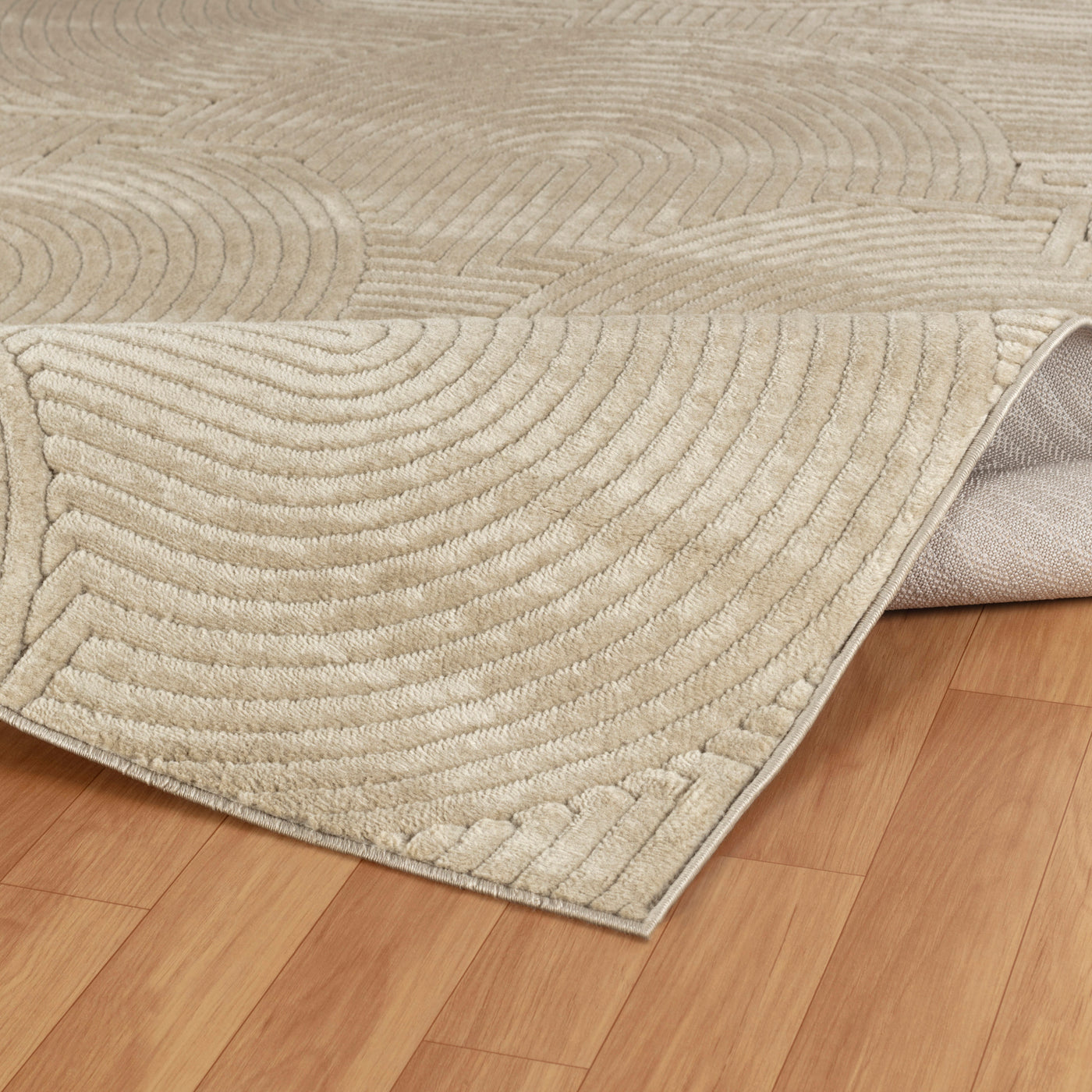 Tapis d'Intérieur/Extérieur Scandinave Moderne Beige  Guiza