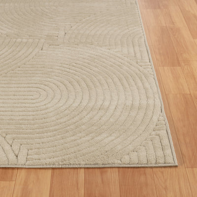 Tapis d'Intérieur/Extérieur Scandinave Moderne Beige  Guiza