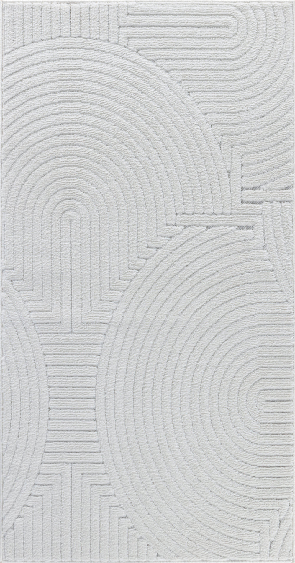 Tapis d'Intérieur/Extérieur Scandinave Moderne Blanc  Guiza