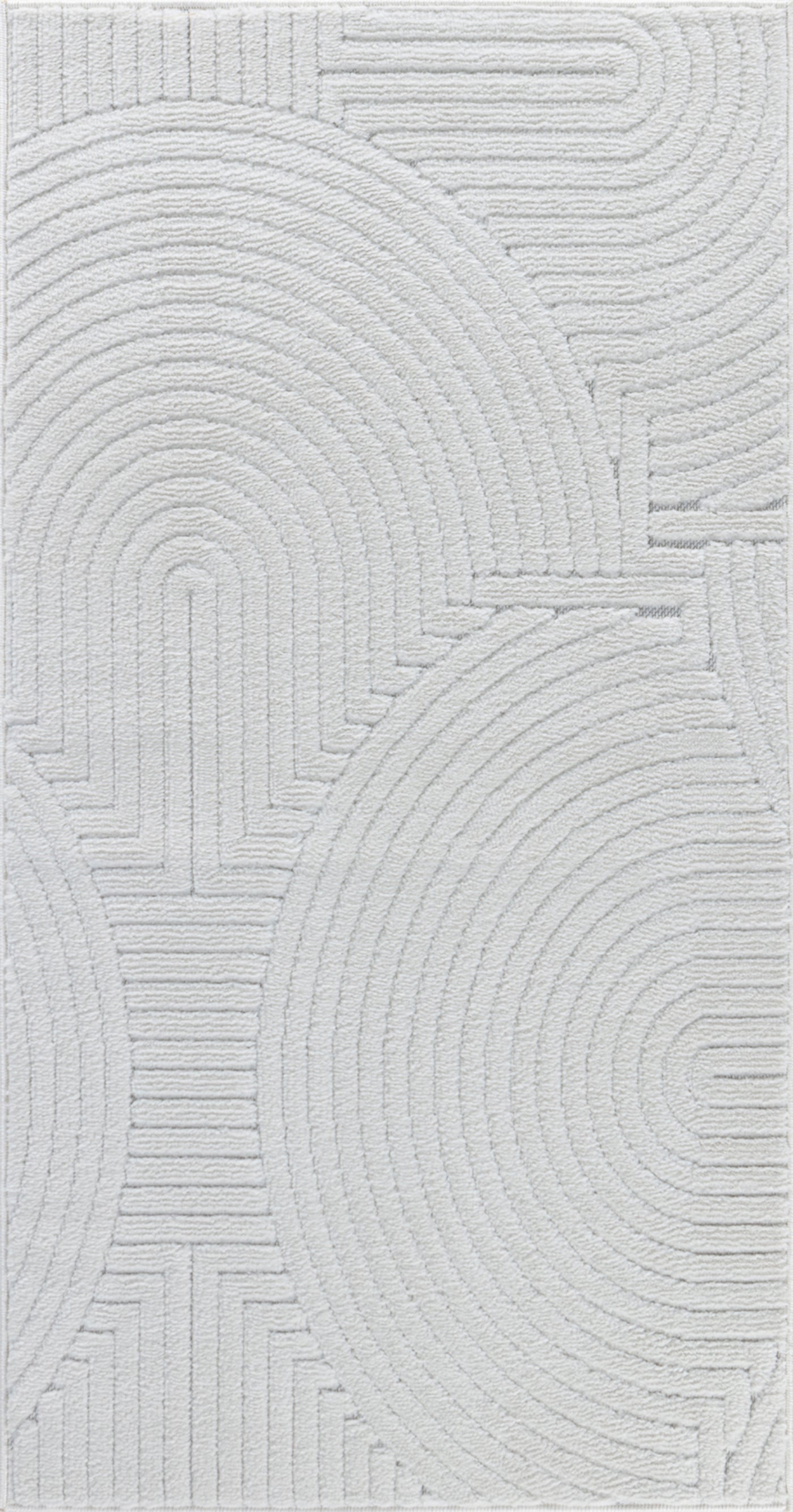 Tapis d'Intérieur/Extérieur Scandinave Moderne Blanc  Guiza